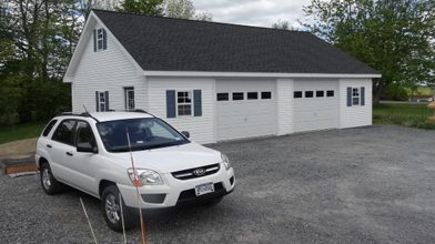 custom 2 car garage