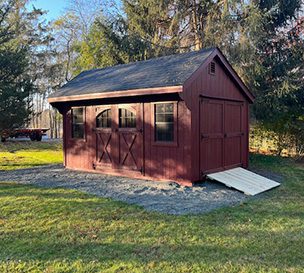 site prepping of red shed