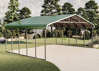 cartport with curved sides